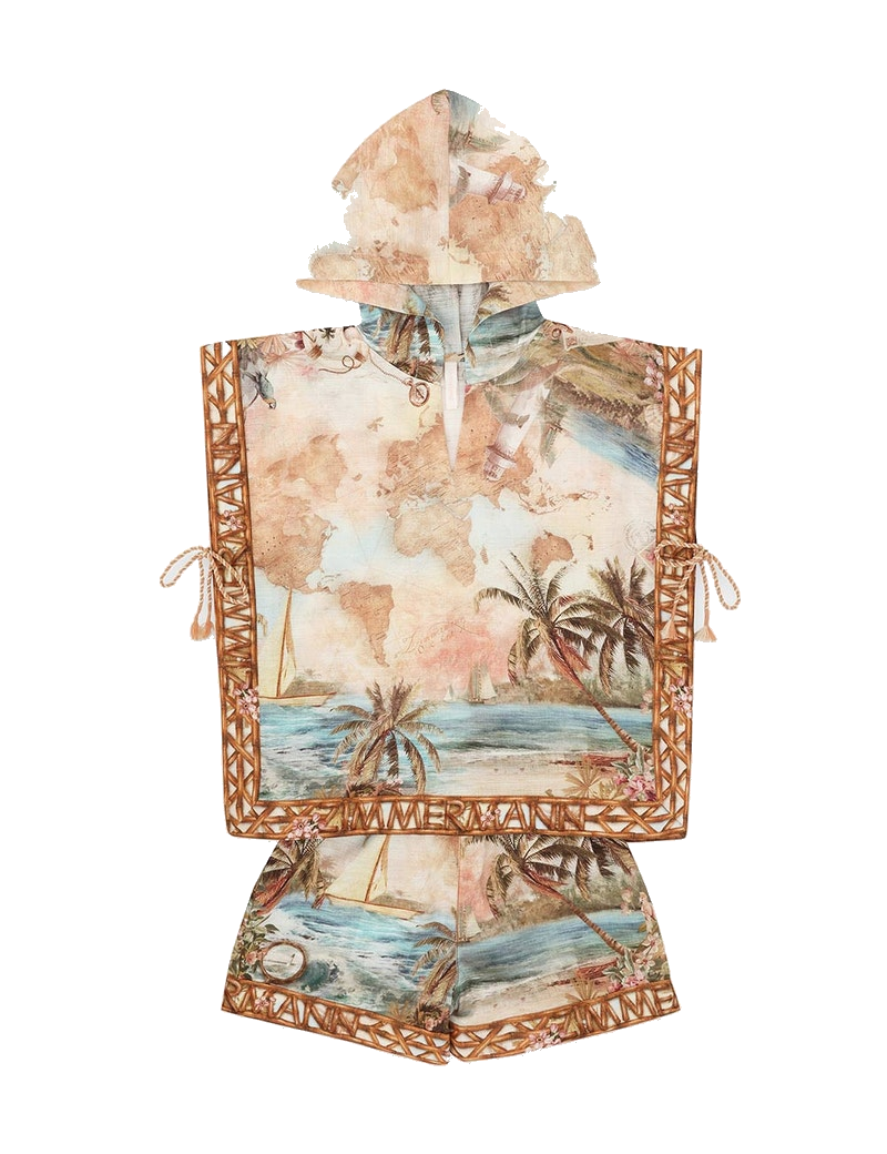 Mahon Kids Hooded Poncho