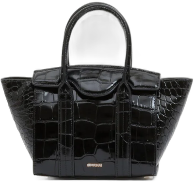 Nicola Croc-Embossed Leather Mini Tote