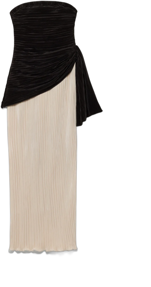 Laia Plisse Bustier Gown