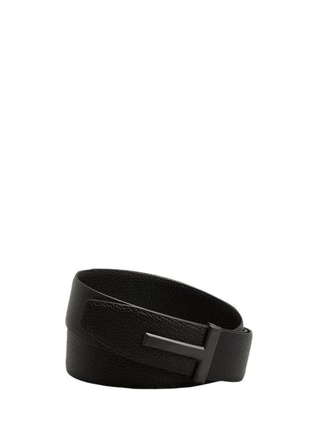 Reversible T-Buckle Leather Belt, 40mm