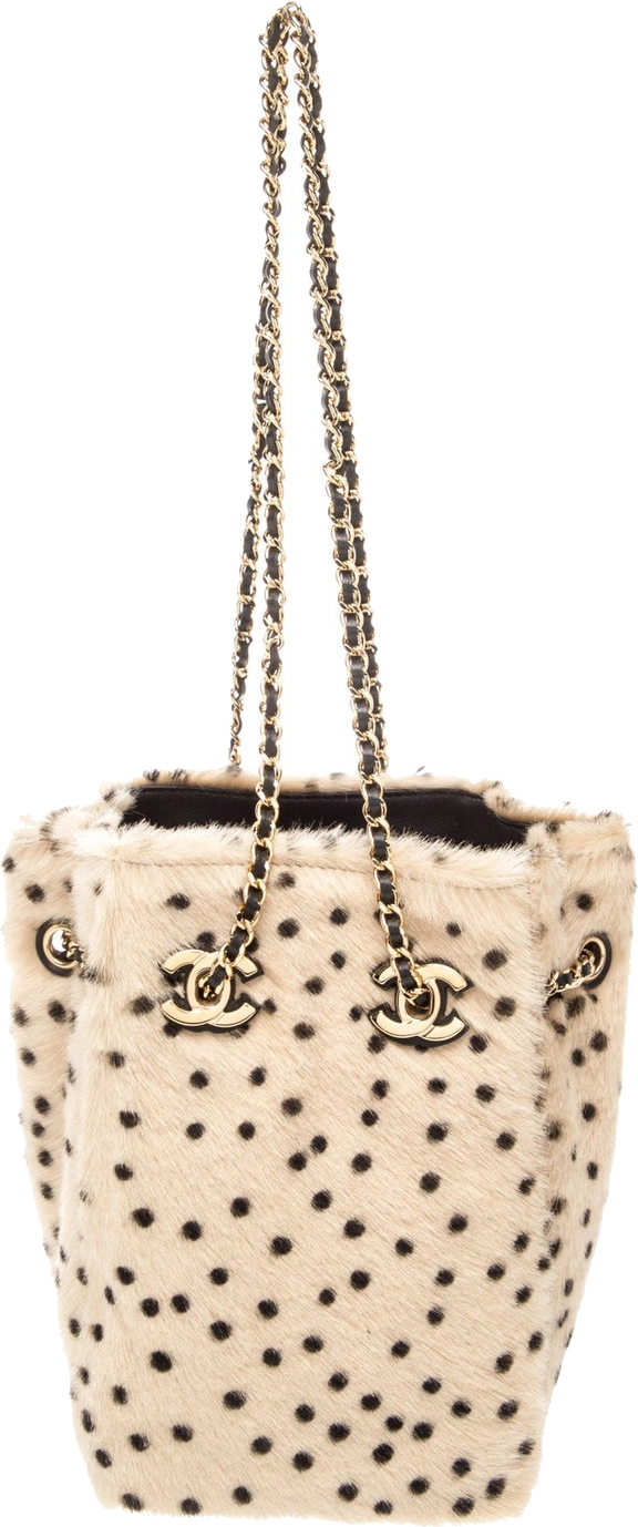 Chanel 2026 Pony Hair Dalmatian Bucket Bag
