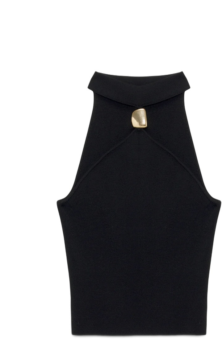 Renlen Knit Halter Top