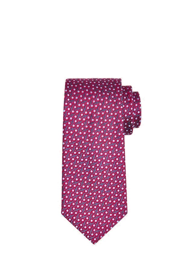Swirl Polka Dot Silk Tie
