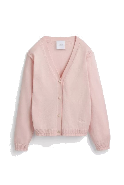 Kids' Cardigan — Pale Pink