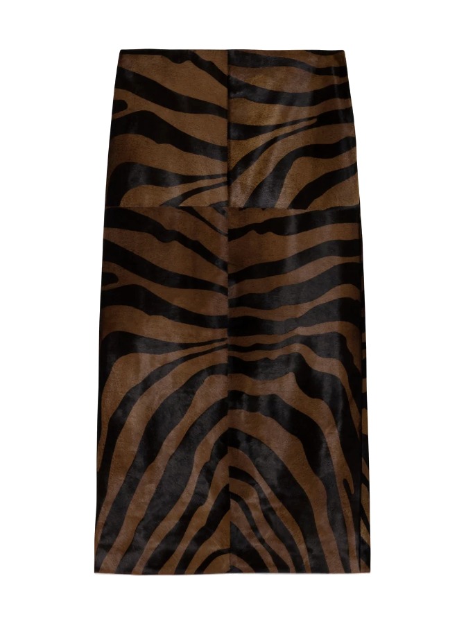 Tobiana Calf Hair Midi Skirt