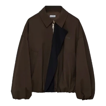 Balloon Contrast Panel Jacket