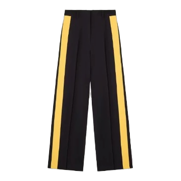 Side-Stripe Relaxed-Leg Trousers