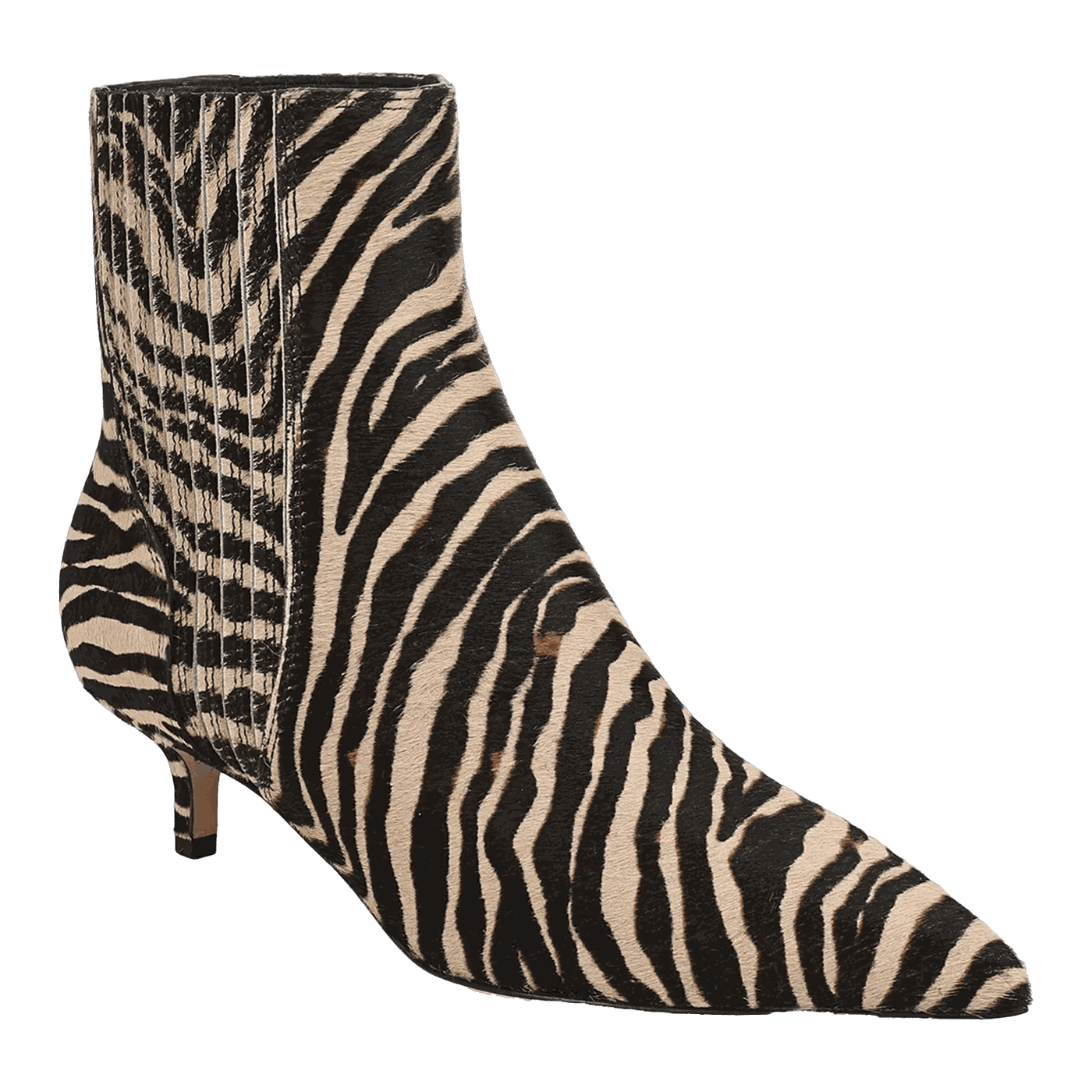 45mm Lisa Zebra Calf Hair Ankle Boots