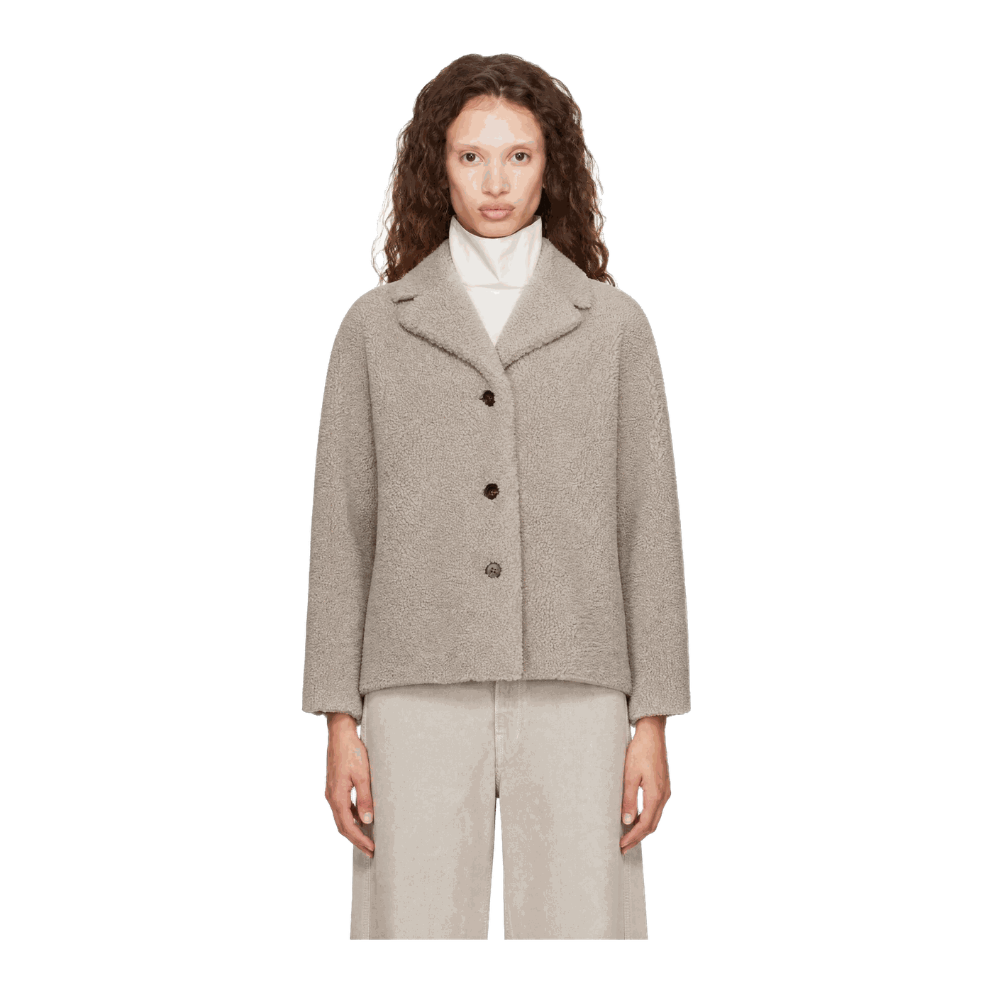 Gray Violante Shearling Jacket